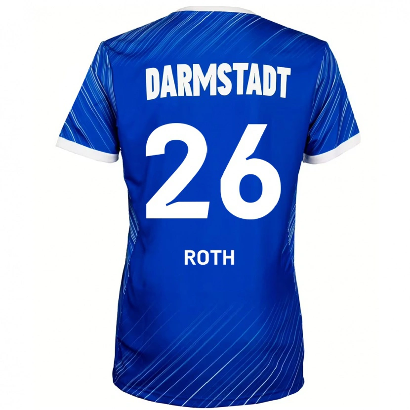 Danxen Niño Camiseta Maximilian Roth #26 Azul Blanco 1ª Equipación 2024/25 La Camisa