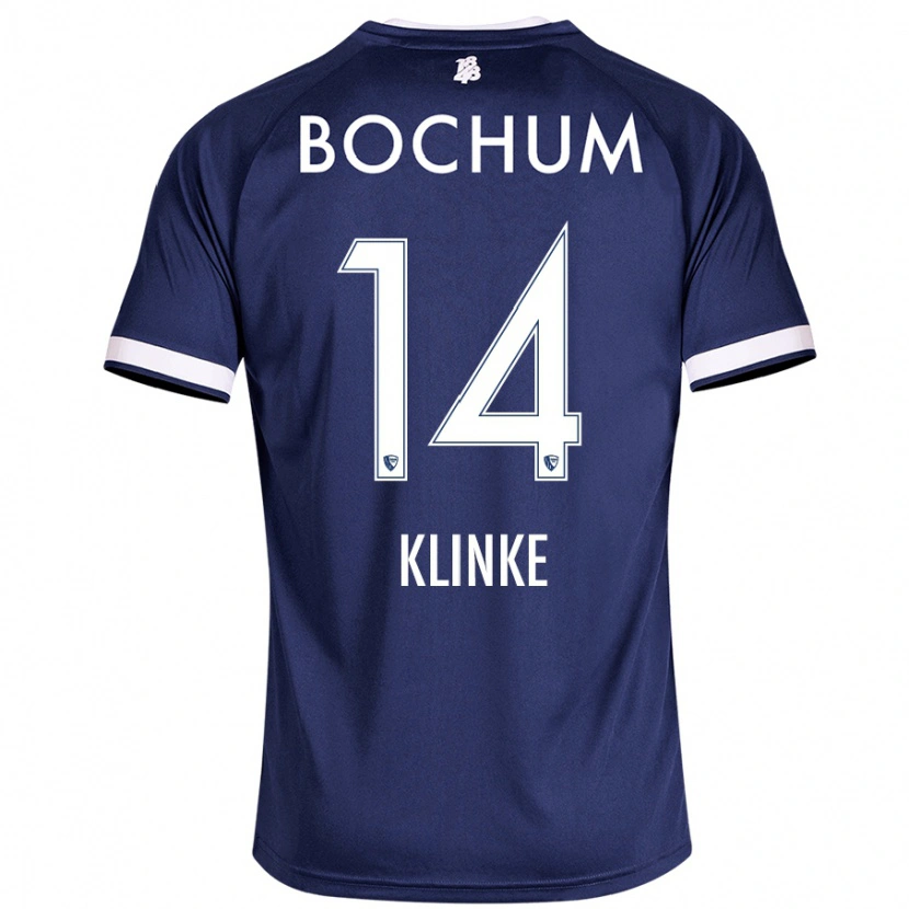 Danxen Niño Camiseta Niklas Klinke #14 Azul Oscuro 1ª Equipación 2024/25 La Camisa