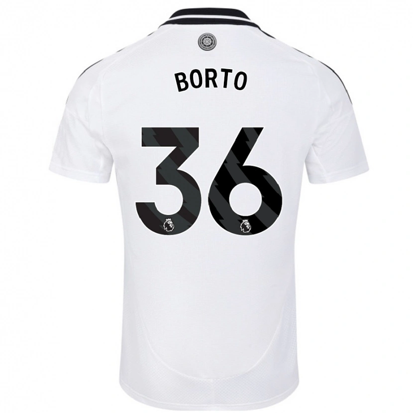 Danxen Niño Camiseta Alex Borto #36 Blanco 1ª Equipación 2024/25 La Camisa