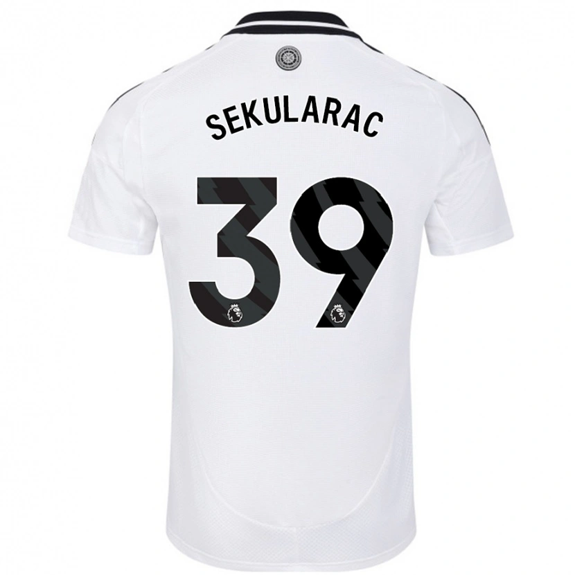 Danxen Niño Camiseta Kristian Sekularac #39 Blanco 1ª Equipación 2024/25 La Camisa
