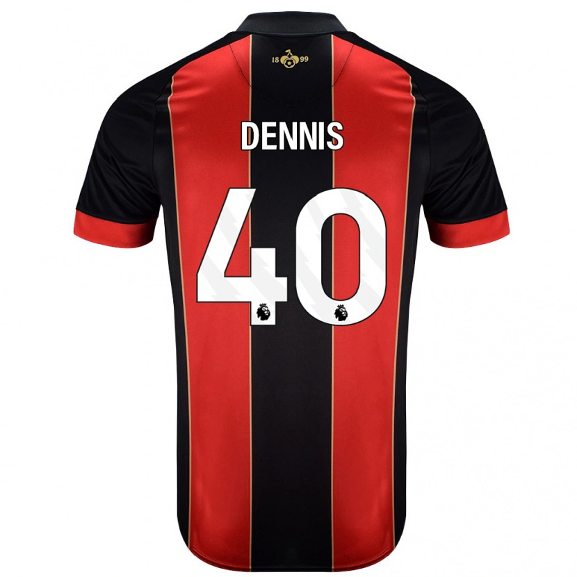 Danxen Niño Camiseta Will Dennis #40 Rojo Negro 1ª Equipación 2024/25 La Camisa