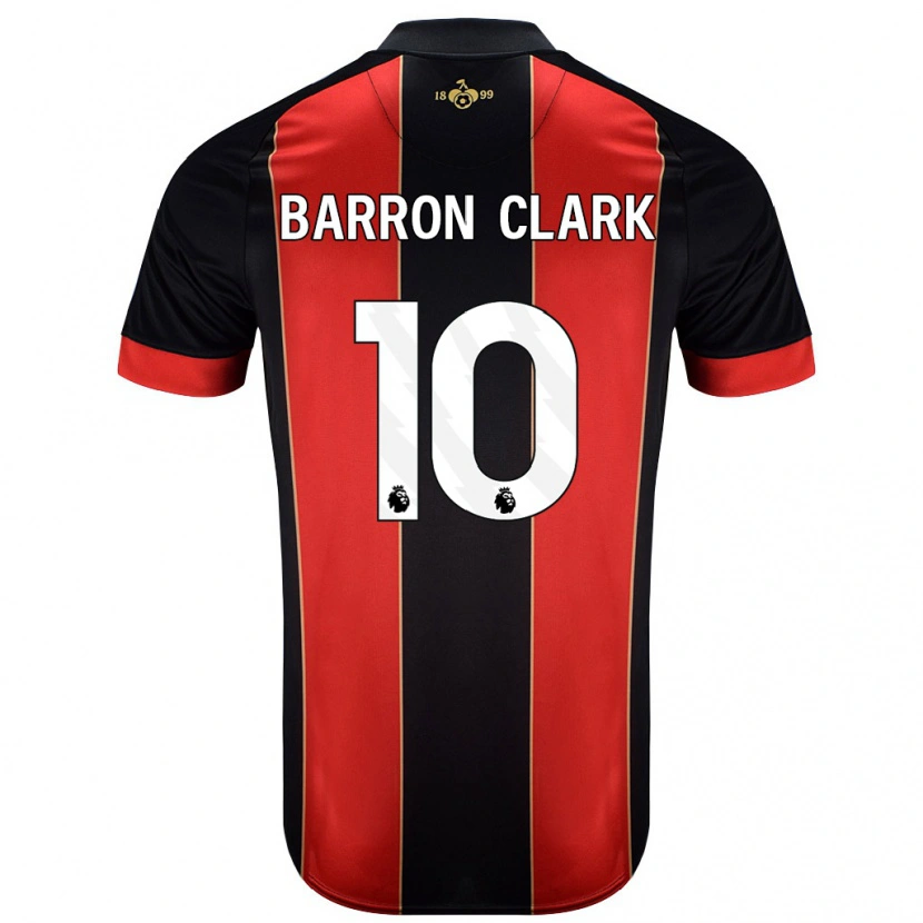 Danxen Niño Camiseta Molly Barron-Clark #10 Rojo Negro 1ª Equipación 2024/25 La Camisa