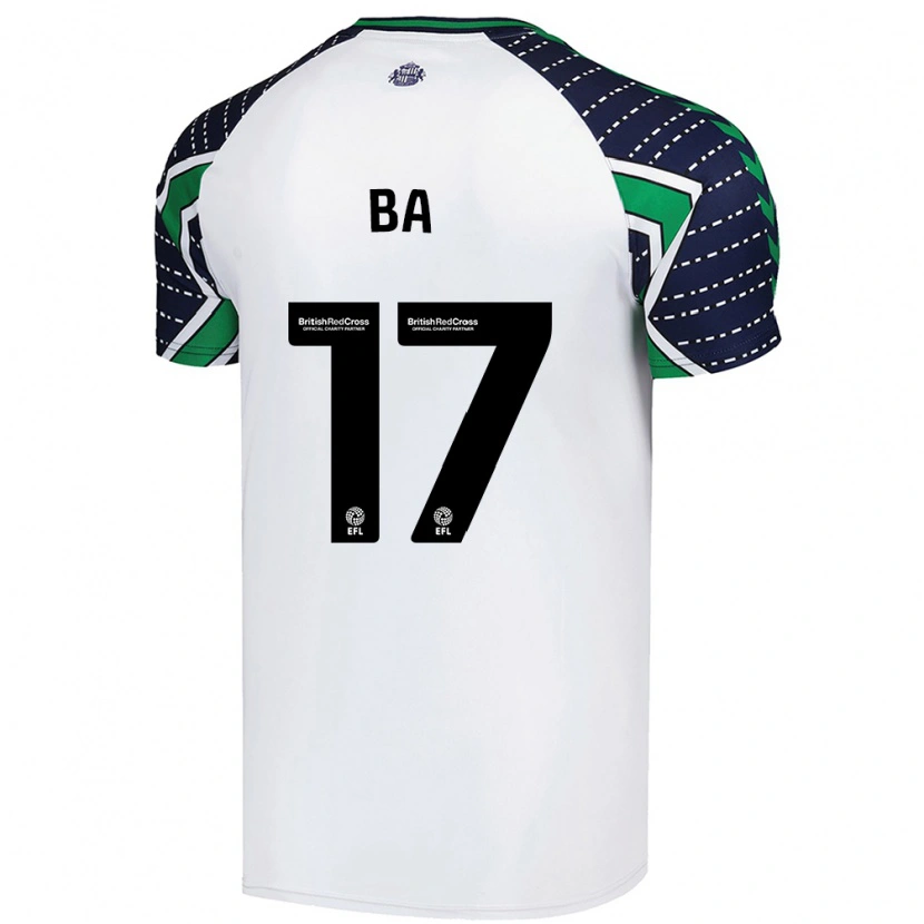 Danxen Niño Camiseta Abdoullah Ba #17 Blanco 2ª Equipación 2024/25 La Camisa