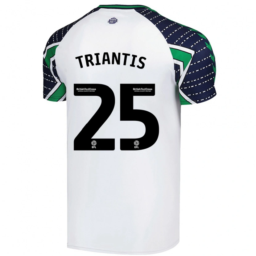 Danxen Niño Camiseta Nectarios Triantis #25 Blanco 2ª Equipación 2024/25 La Camisa