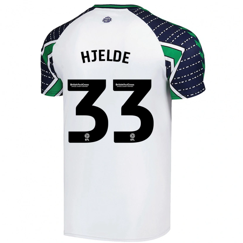 Danxen Niño Camiseta Leo Fuhr Hjelde #33 Blanco 2ª Equipación 2024/25 La Camisa