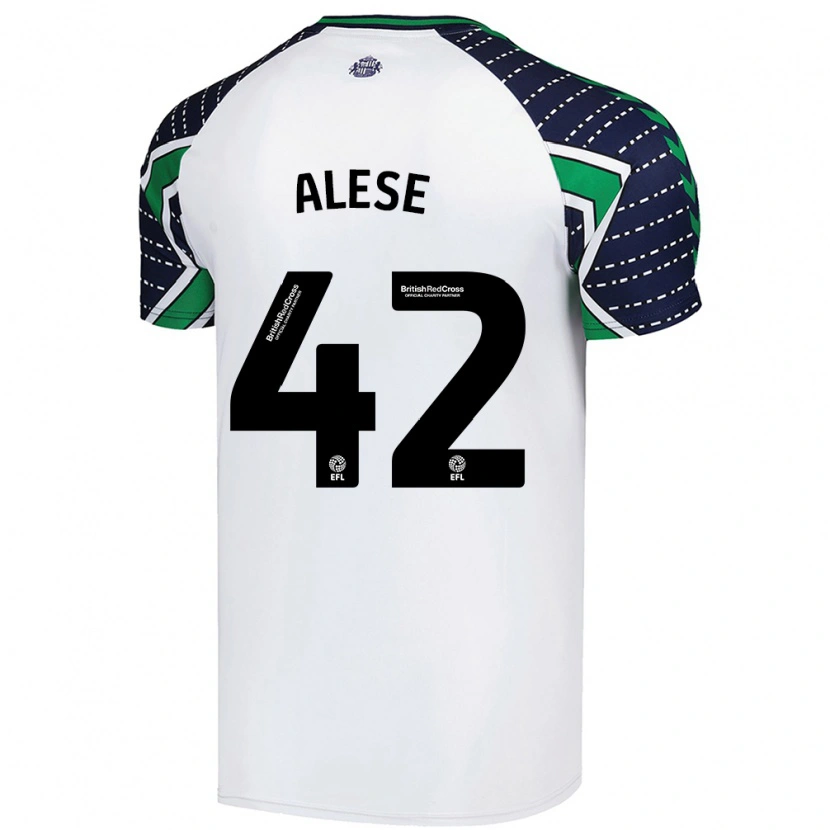 Danxen Niño Camiseta Aji Alese #42 Blanco 2ª Equipación 2024/25 La Camisa