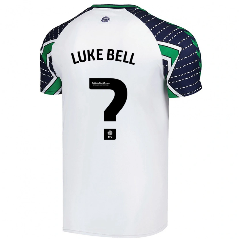 Danxen Niño Camiseta Luke Bell #0 Blanco 2ª Equipación 2024/25 La Camisa