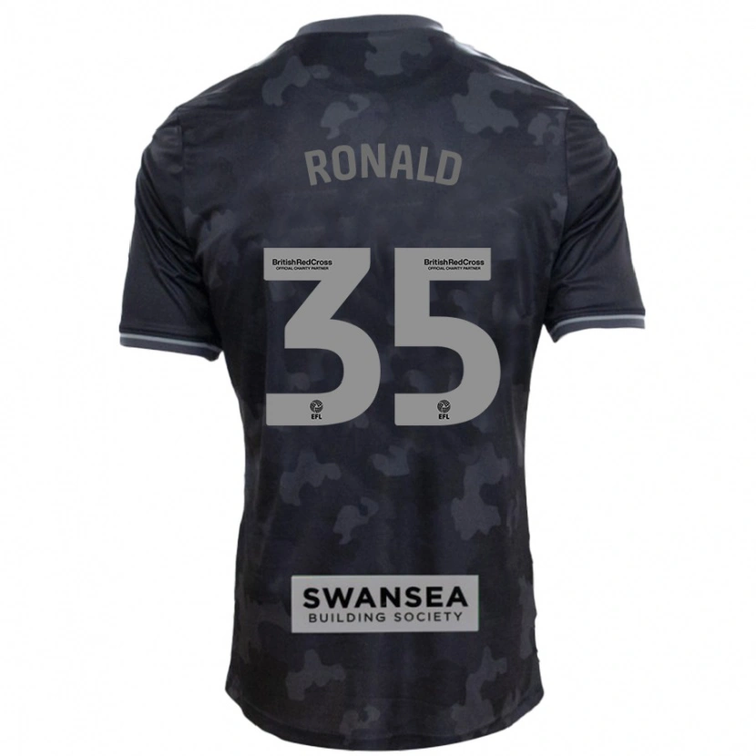Danxen Niño Camiseta Ronald #35 Negro 2ª Equipación 2024/25 La Camisa