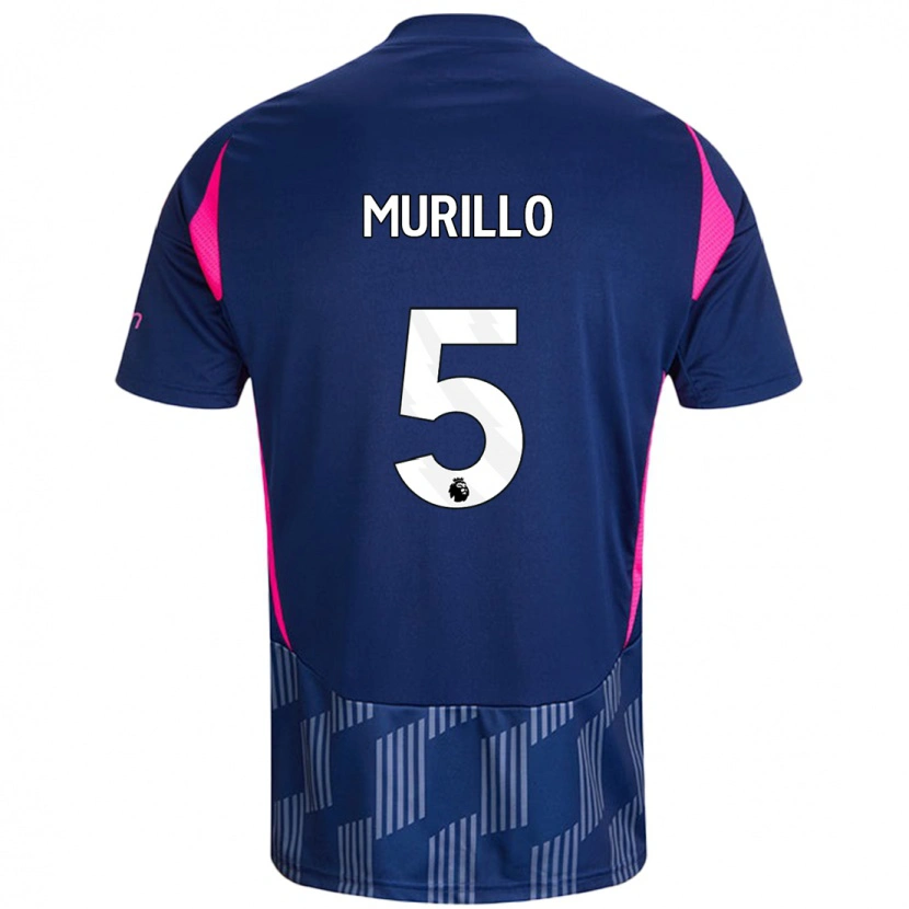 Danxen Niño Camiseta Murillo #5 Azul Real Rosa 2ª Equipación 2024/25 La Camisa