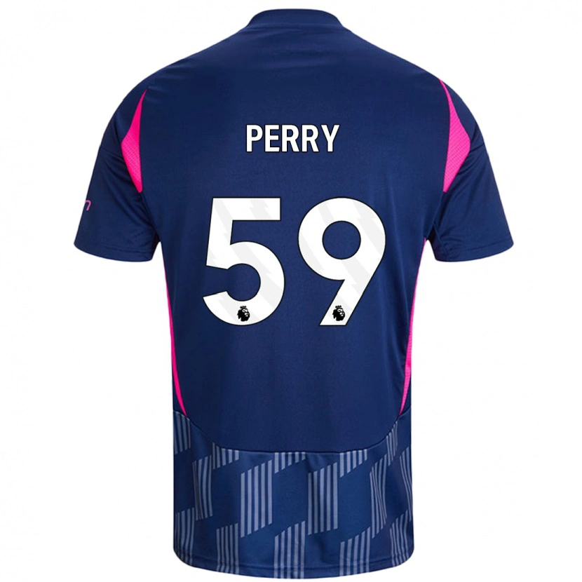 Danxen Niño Camiseta Ben Perry #59 Azul Real Rosa 2ª Equipación 2024/25 La Camisa