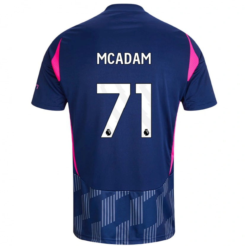 Danxen Niño Camiseta Kyle Mcadam #71 Azul Real Rosa 2ª Equipación 2024/25 La Camisa