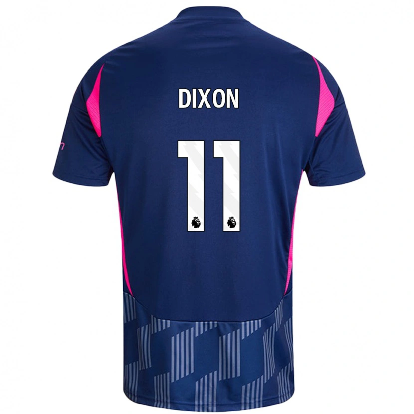 Danxen Niño Camiseta Chloe Dixon #11 Azul Real Rosa 2ª Equipación 2024/25 La Camisa