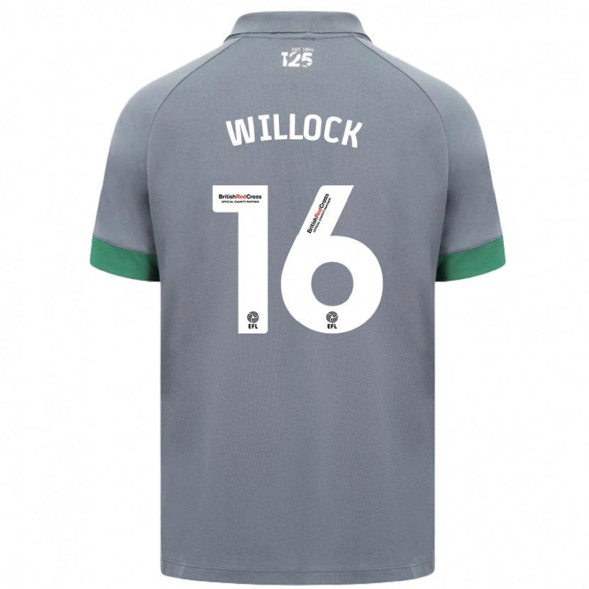 Danxen Niño Camiseta Chris Willock #16 Gris Oscuro 2ª Equipación 2024/25 La Camisa