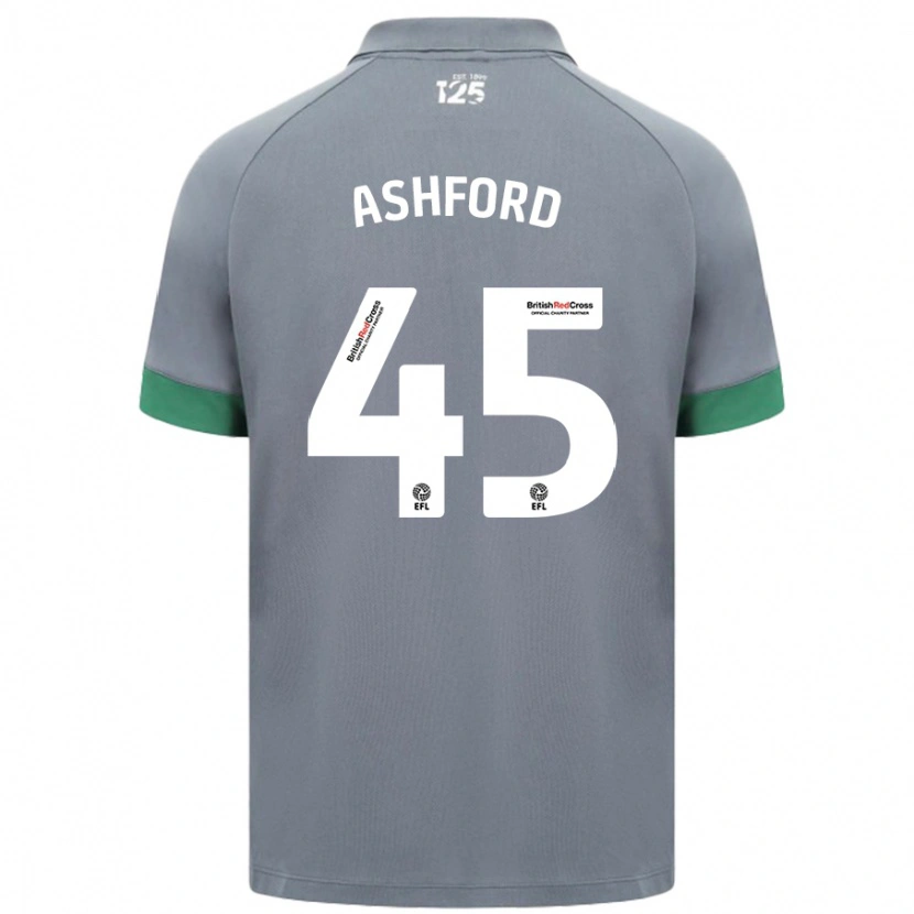 Danxen Niño Camiseta Cian Ashford #45 Gris Oscuro 2ª Equipación 2024/25 La Camisa