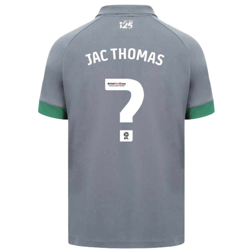Danxen Niño Camiseta Jac Thomas #0 Gris Oscuro 2ª Equipación 2024/25 La Camisa