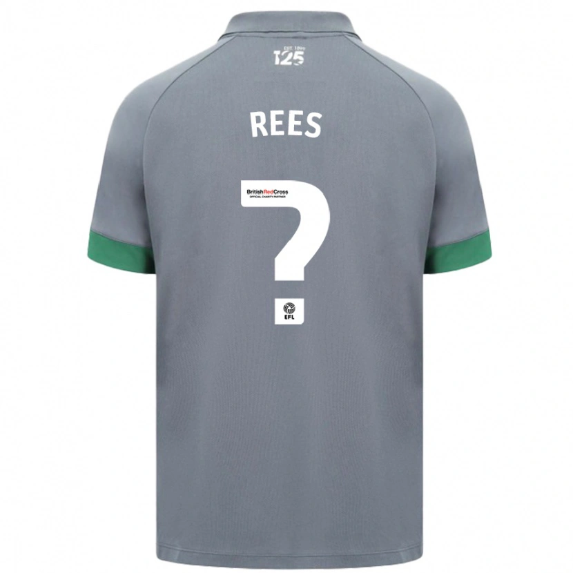 Danxen Niño Camiseta Osian Rees #0 Gris Oscuro 2ª Equipación 2024/25 La Camisa
