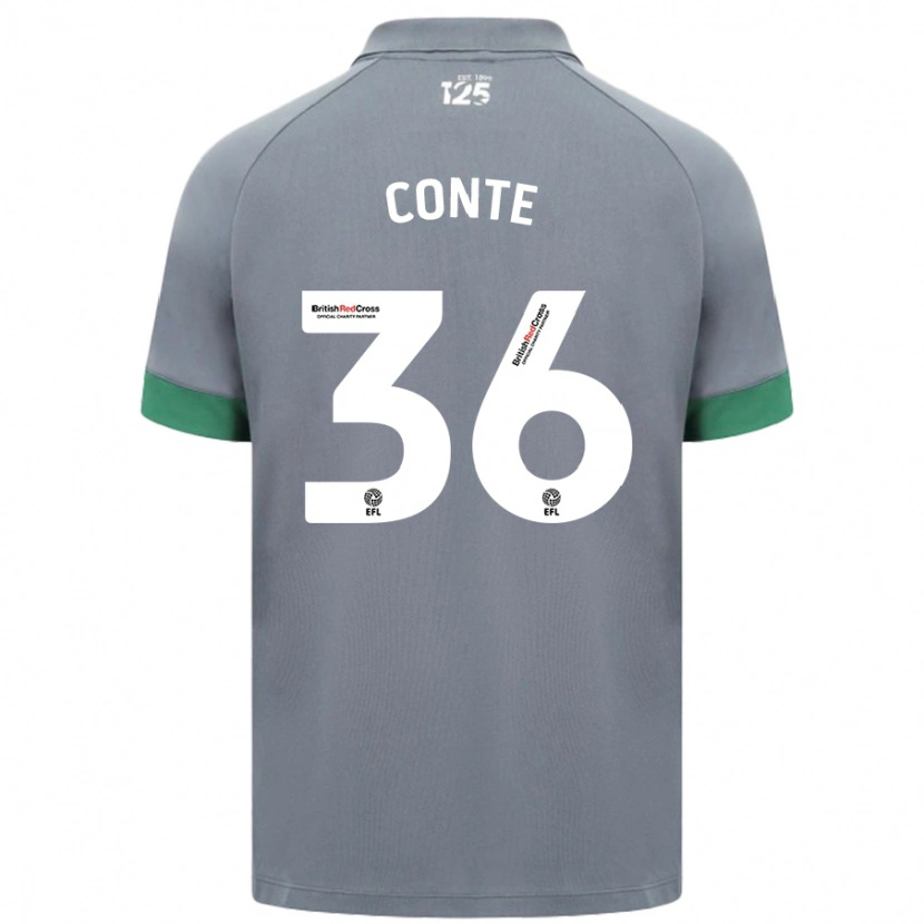 Danxen Niño Camiseta Raheem Conte #36 Gris Oscuro 2ª Equipación 2024/25 La Camisa