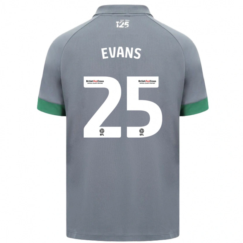 Danxen Niño Camiseta Kieron Evans #25 Gris Oscuro 2ª Equipación 2024/25 La Camisa