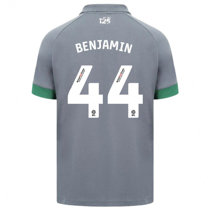 Danxen Niño Camiseta Xavier Benjamin #44 Gris Oscuro 2ª Equipación 2024/25 La Camisa
