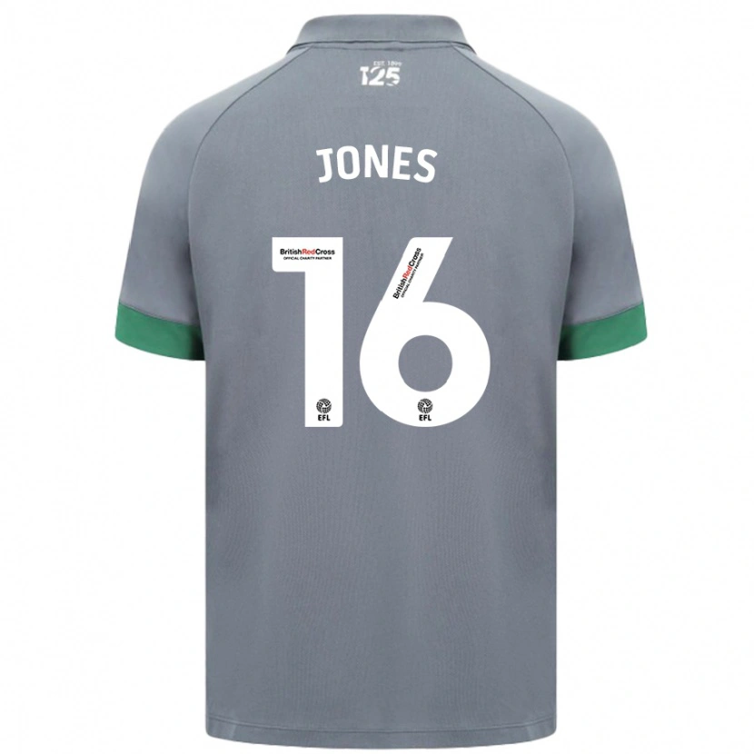 Danxen Niño Camiseta Ellie Jones #16 Gris Oscuro 2ª Equipación 2024/25 La Camisa