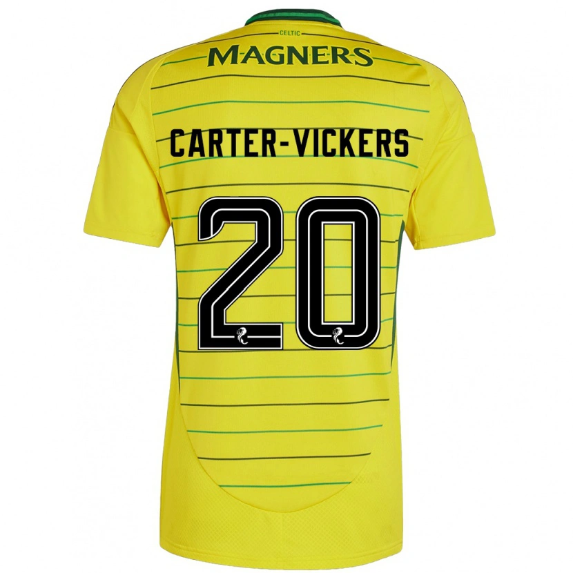 Danxen Niño Camiseta Cameron Carter-Vickers #20 Amarillo 2ª Equipación 2024/25 La Camisa