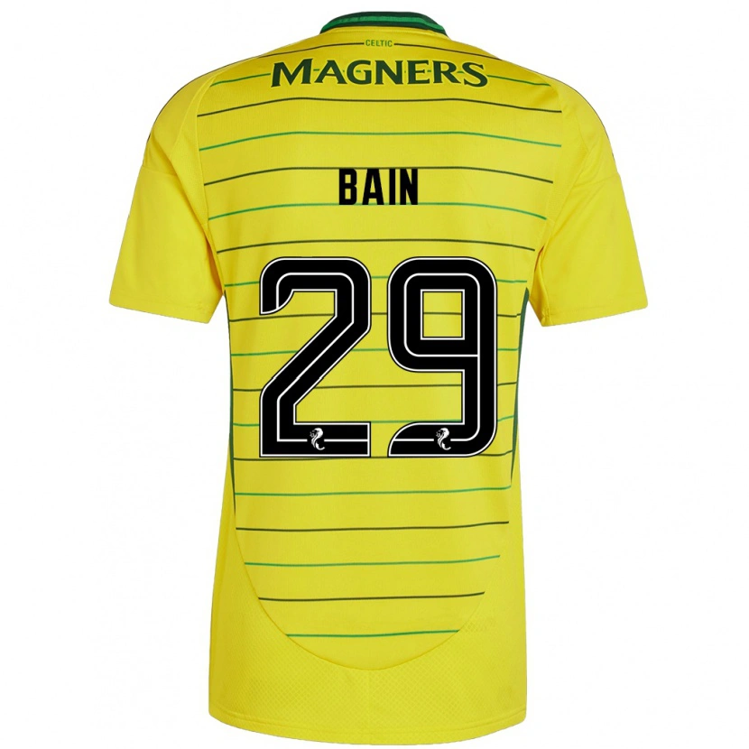 Danxen Niño Camiseta Scott Bain #29 Amarillo 2ª Equipación 2024/25 La Camisa