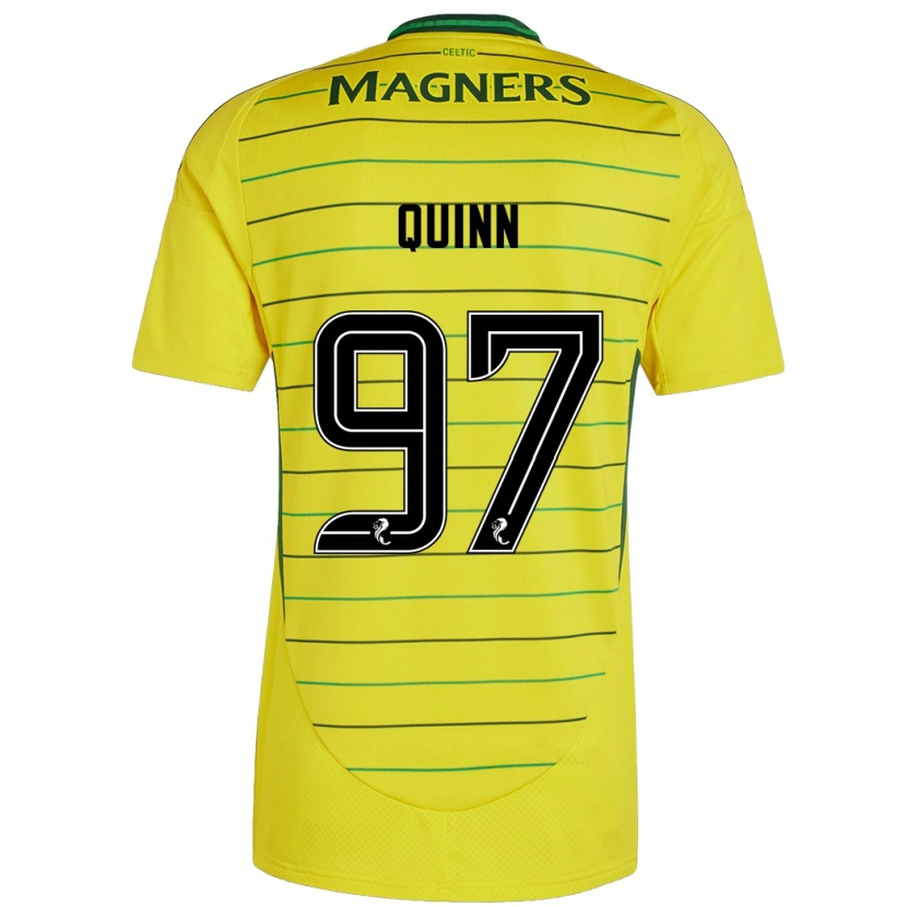 Danxen Niño Camiseta Ben Quinn #97 Amarillo 2ª Equipación 2024/25 La Camisa