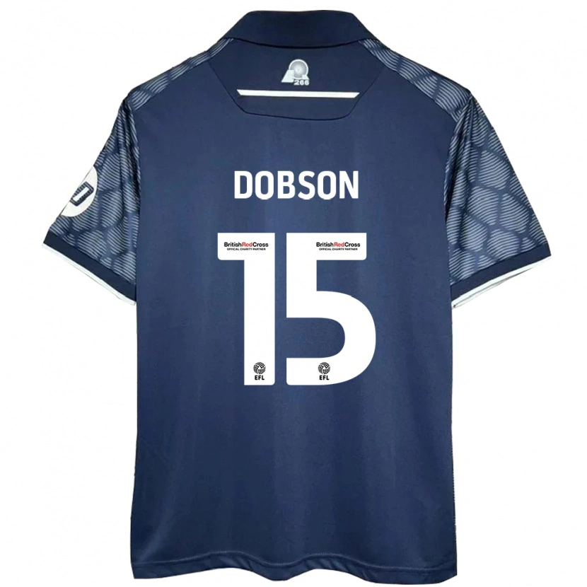 Danxen Niño Camiseta George Dobson #15 Negro 2ª Equipación 2024/25 La Camisa