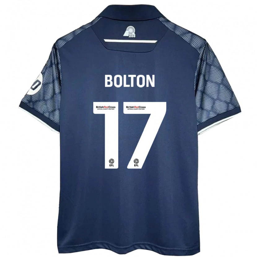 Danxen Niño Camiseta Luke Bolton #17 Negro 2ª Equipación 2024/25 La Camisa