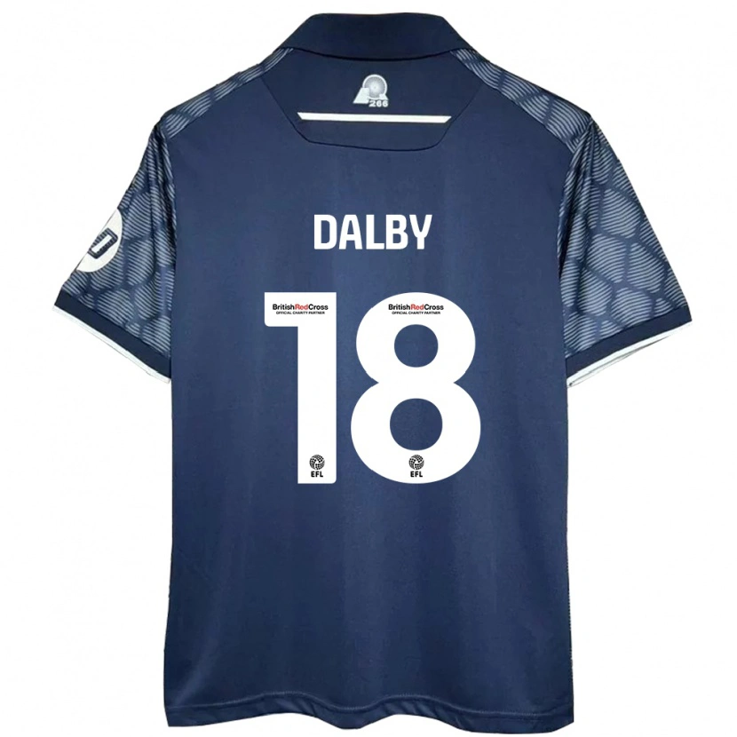 Danxen Niño Camiseta Sam Dalby #18 Negro 2ª Equipación 2024/25 La Camisa
