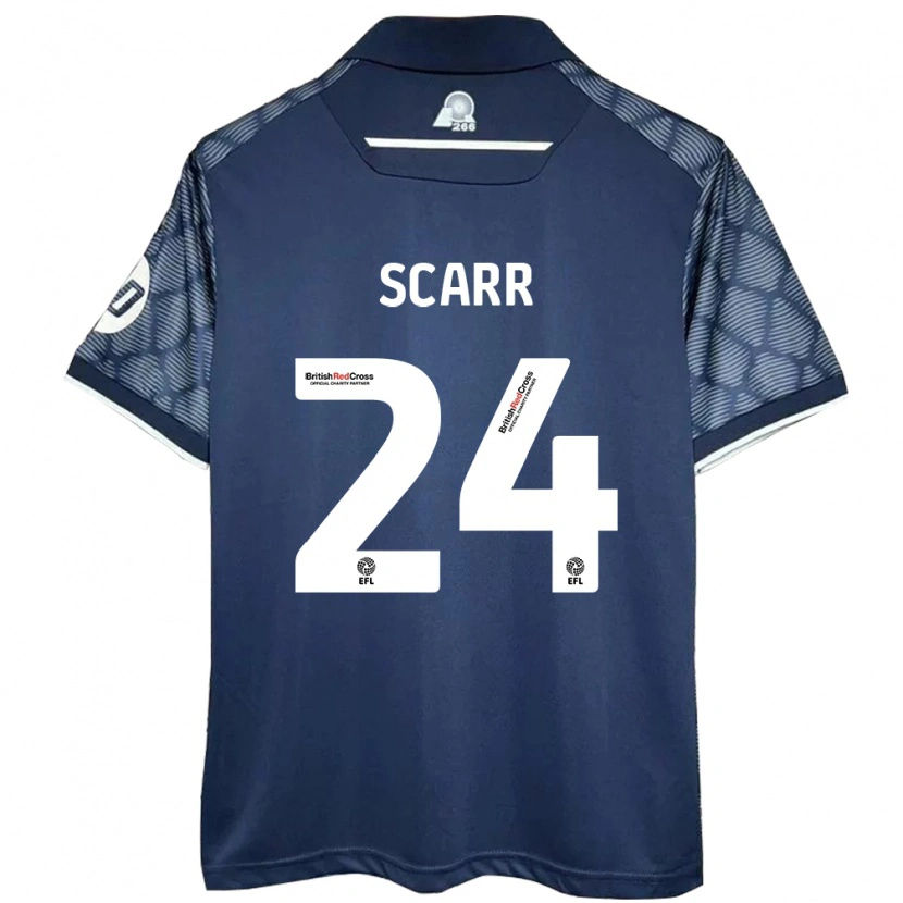 Danxen Niño Camiseta Dan Scarr #24 Negro 2ª Equipación 2024/25 La Camisa