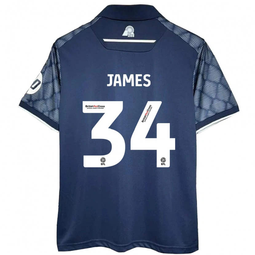 Danxen Niño Camiseta Aaron James #34 Negro 2ª Equipación 2024/25 La Camisa
