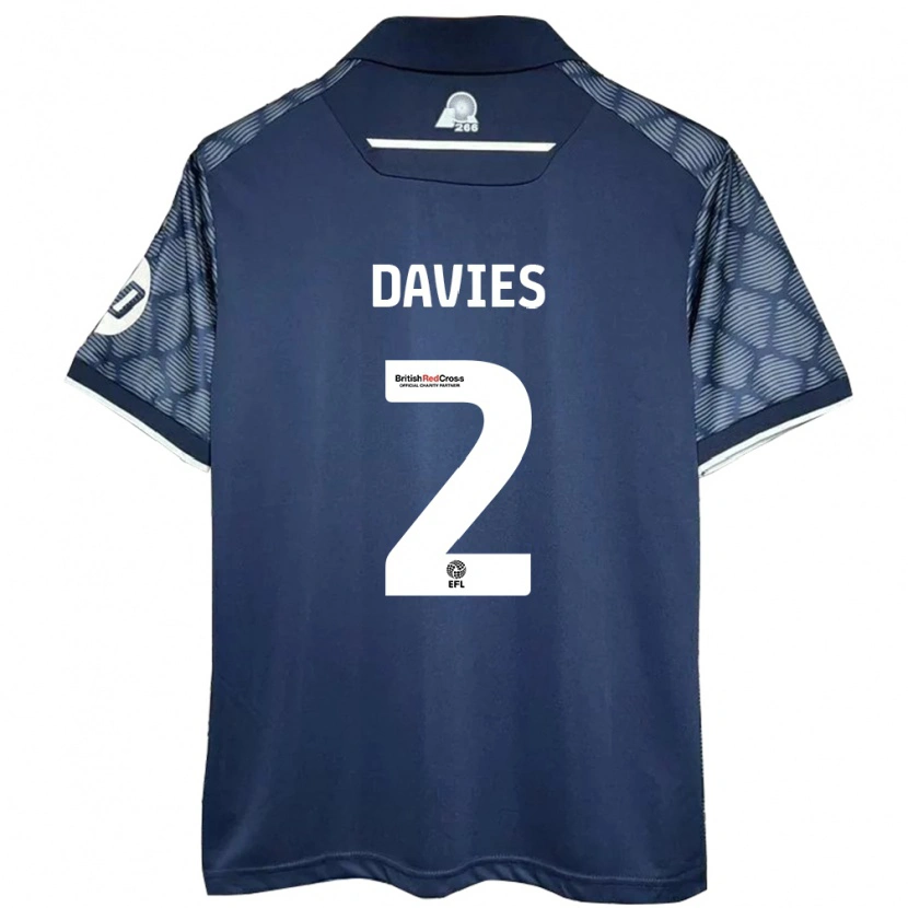 Danxen Niño Camiseta Phoebe Davies #2 Negro 2ª Equipación 2024/25 La Camisa