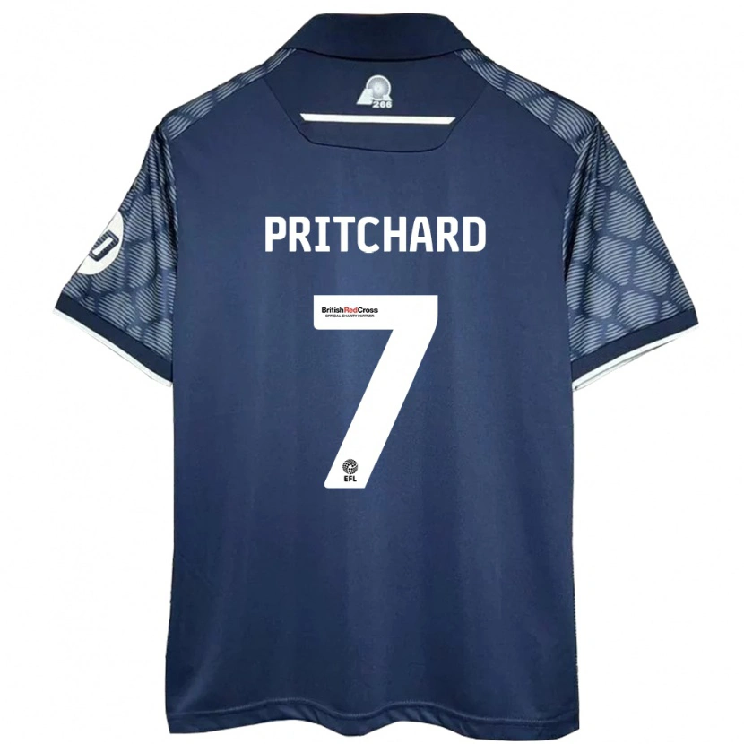 Danxen Niño Camiseta Rebecca Pritchard #7 Negro 2ª Equipación 2024/25 La Camisa