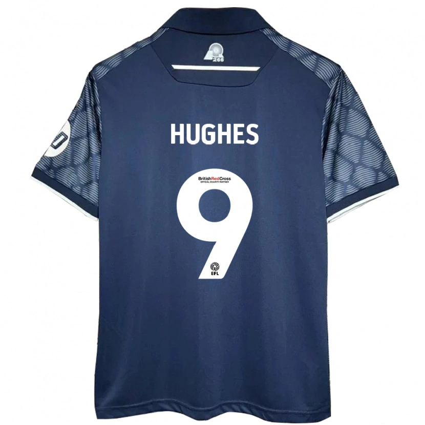 Danxen Niño Camiseta Rosie Hughes #9 Negro 2ª Equipación 2024/25 La Camisa