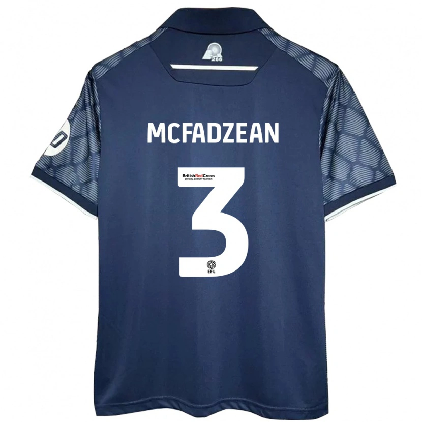 Danxen Niño Camiseta Callum Mcfadzean #3 Negro 2ª Equipación 2024/25 La Camisa