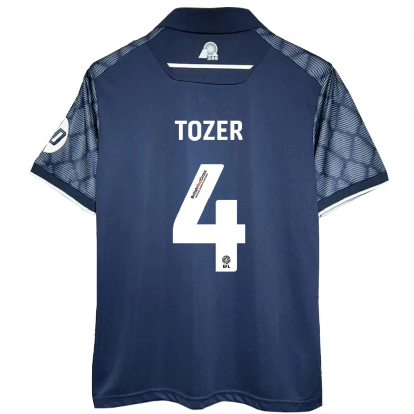 Danxen Niño Camiseta Ben Tozer #4 Negro 2ª Equipación 2024/25 La Camisa