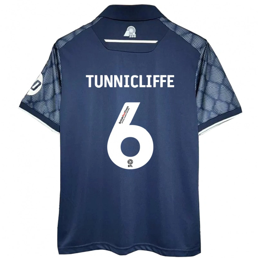 Danxen Niño Camiseta Jordan Tunnicliffe #6 Negro 2ª Equipación 2024/25 La Camisa