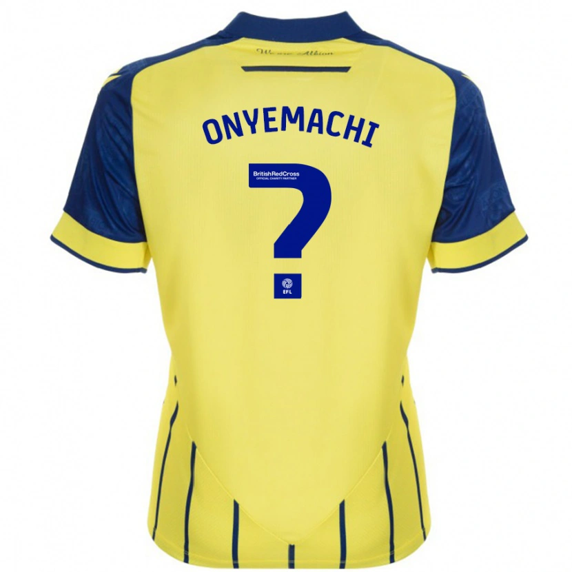 Danxen Niño Camiseta Divine Onyemachi #0 Amarillo Azul 2ª Equipación 2024/25 La Camisa