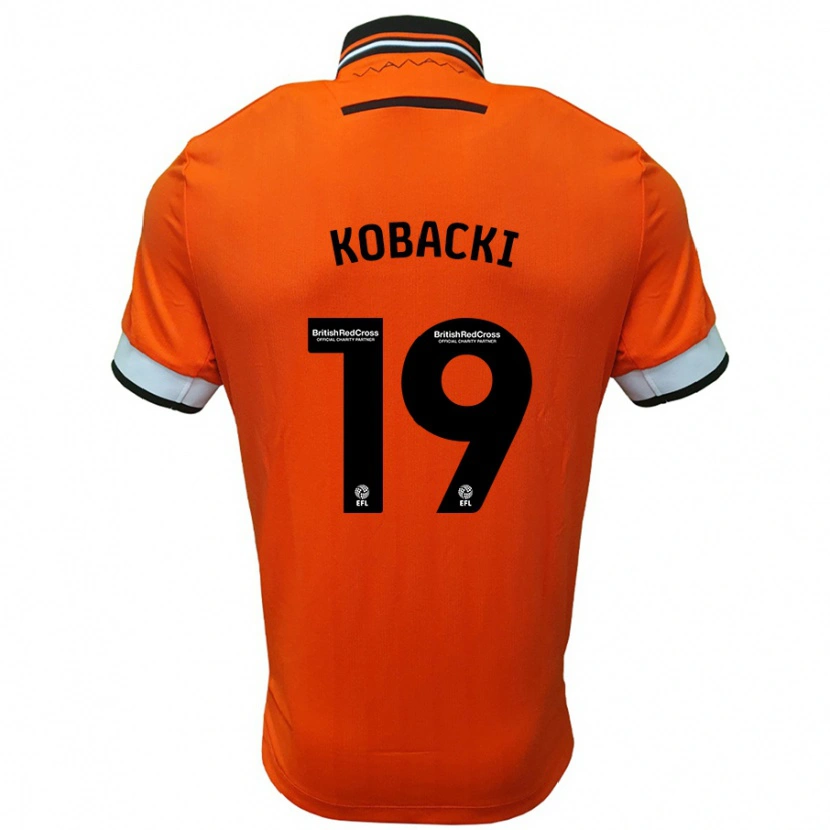 Danxen Niño Camiseta Olaf Kobacki #19 Naranja Blanco 2ª Equipación 2024/25 La Camisa