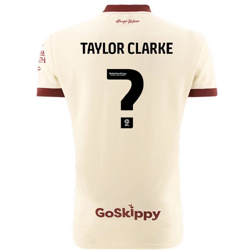 Danxen Niño Camiseta Omar Taylor-Clarke #0 Crema Blanco 2ª Equipación 2024/25 La Camisa