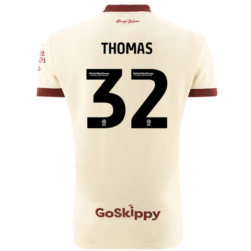 Danxen Niño Camiseta Lewis Thomas #32 Crema Blanco 2ª Equipación 2024/25 La Camisa