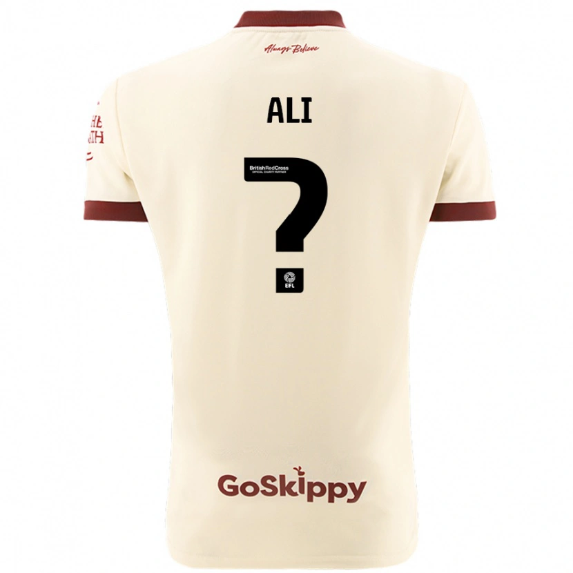 Danxen Niño Camiseta Zack Ali #0 Crema Blanco 2ª Equipación 2024/25 La Camisa