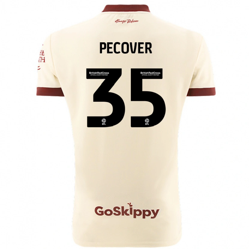 Danxen Niño Camiseta Leo Pecover #35 Crema Blanco 2ª Equipación 2024/25 La Camisa