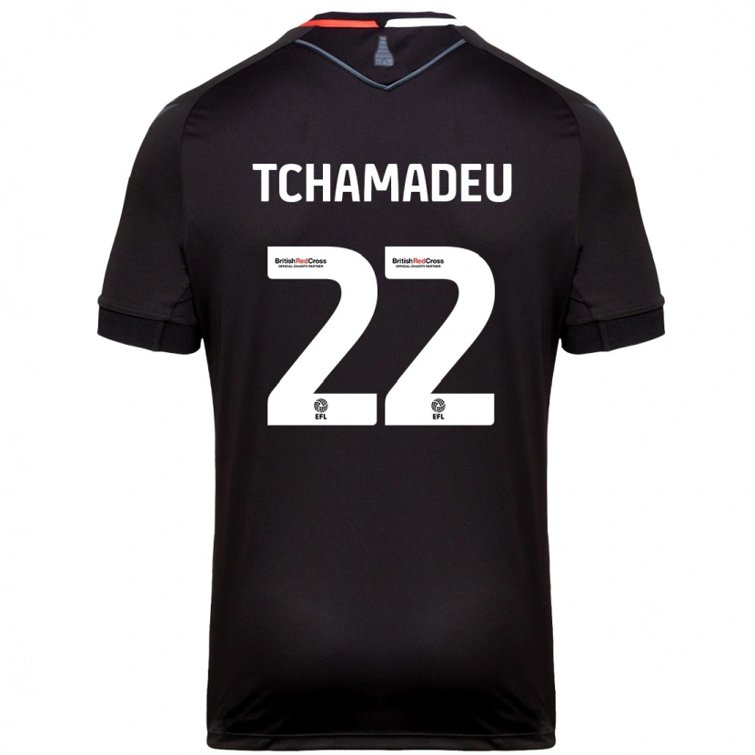 Danxen Niño Camiseta Junior Tchamadeu #22 Negro 2ª Equipación 2024/25 La Camisa