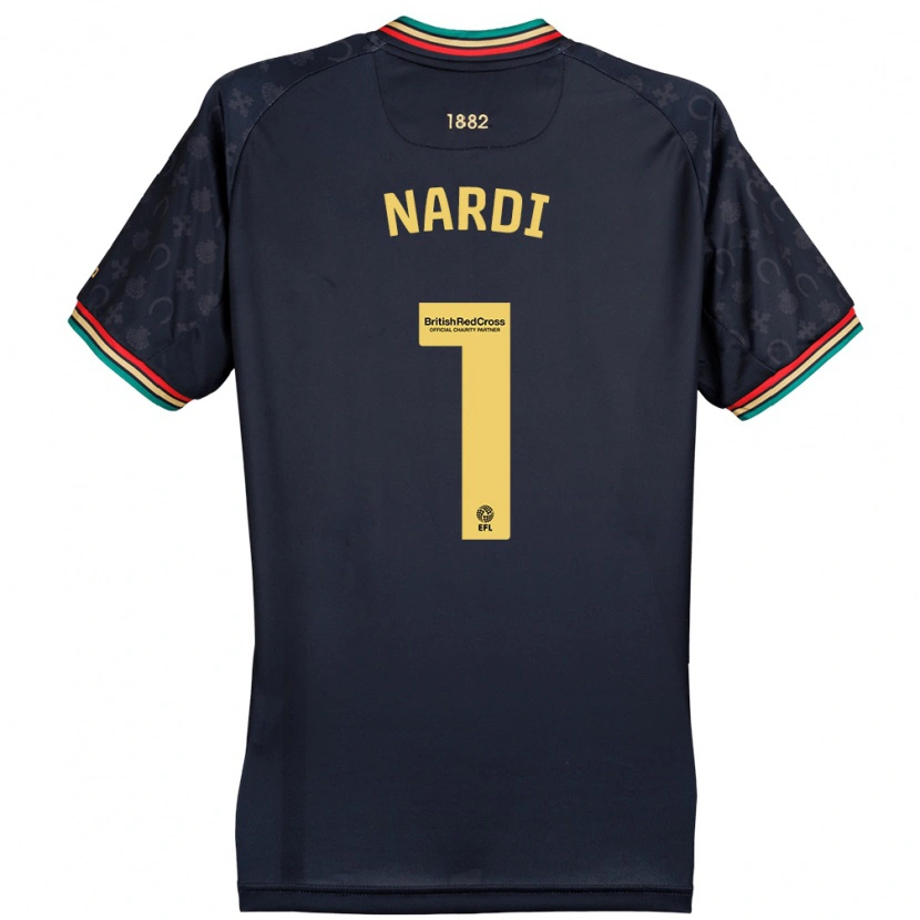 Danxen Niño Camiseta Paul Nardi #1 Azul Marino Oscuro 2ª Equipación 2024/25 La Camisa