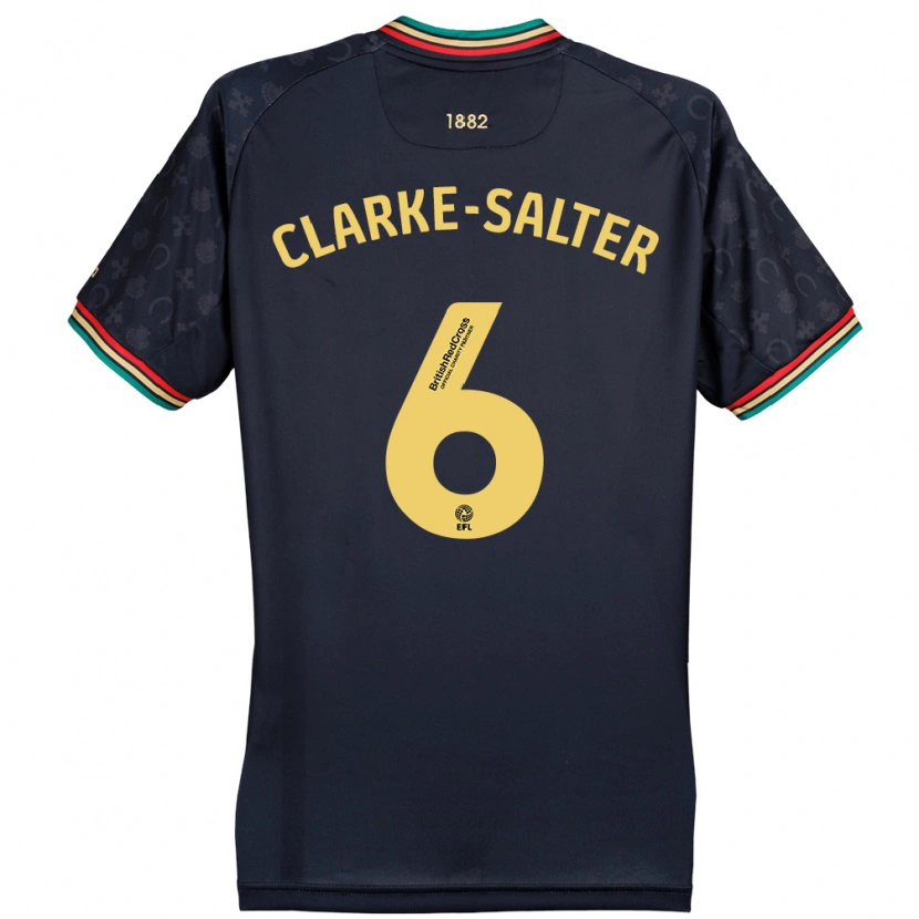 Danxen Niño Camiseta Jake Clarke-Salter #6 Azul Marino Oscuro 2ª Equipación 2024/25 La Camisa