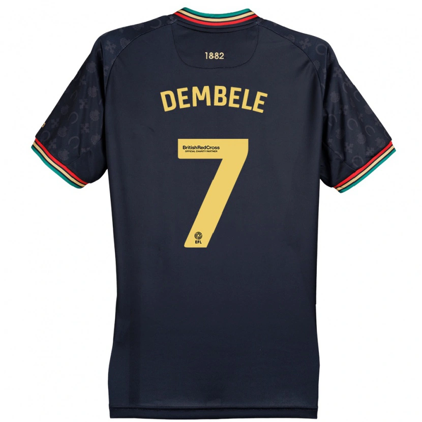 Danxen Niño Camiseta Karamoko Dembélé #7 Azul Marino Oscuro 2ª Equipación 2024/25 La Camisa