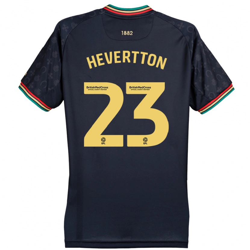 Danxen Niño Camiseta Hevertton #23 Azul Marino Oscuro 2ª Equipación 2024/25 La Camisa