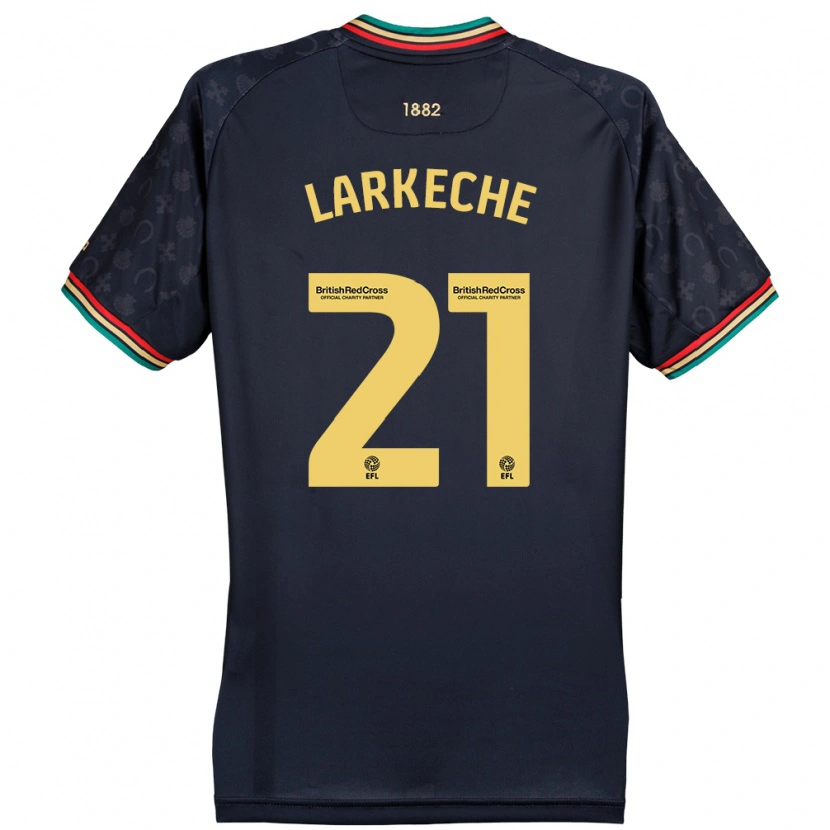 Danxen Niño Camiseta Ziyad Larkeche #21 Azul Marino Oscuro 2ª Equipación 2024/25 La Camisa